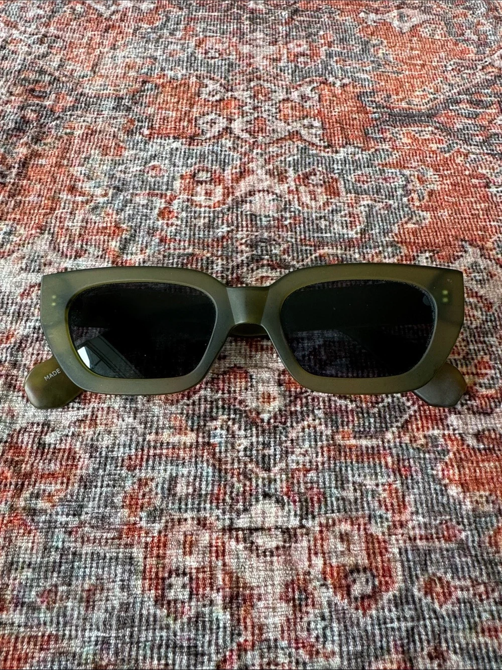 Olive Green Translucent Sunglasses